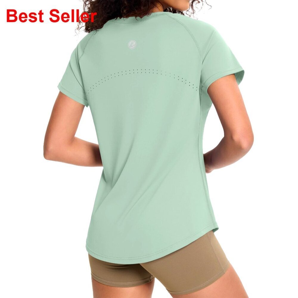 Loose Fit Quick Dry Athletic Tee Top for Women Gym Workout
